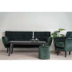 Trivietė sofa Monte, tamsiai žalia kaina ir informacija | Sofos | pigu.lt