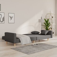 Dvivietė vidaXL sofa-lova, pilka kaina ir informacija | Sofos | pigu.lt