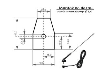 Reguliuojama automobilninė antena Blow FMD340 цена и информация | Автопринадлежности | pigu.lt