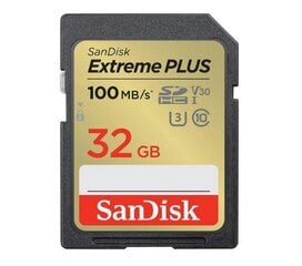 SanDisk Extreme PLUS microSDHC 32GB kaina ir informacija | Atminties kortelės fotoaparatams, kameroms | pigu.lt