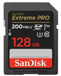 SanDisk Extreme PRO SDXC 128GB kaina ir informacija | Atminties kortelės telefonams | pigu.lt