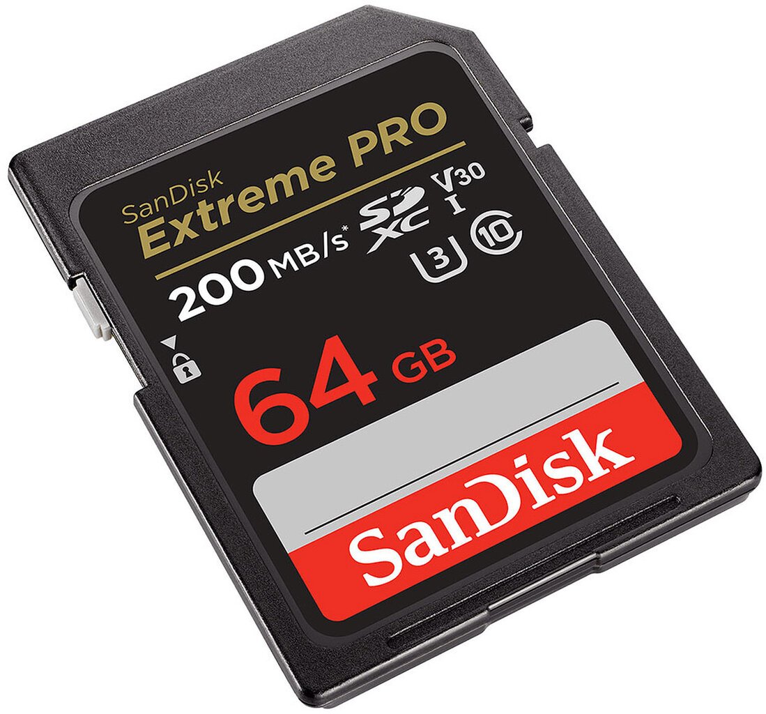 Sandisk memory card SDXC 64GB Extreme Pro цена и информация | Atminties kortelės telefonams | pigu.lt