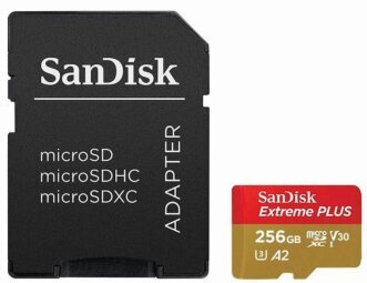 SanDisk Extreme PLUS microSDXC SDSQXBD-256G-GN6MA цена и информация | Atminties kortelės fotoaparatams, kameroms | pigu.lt