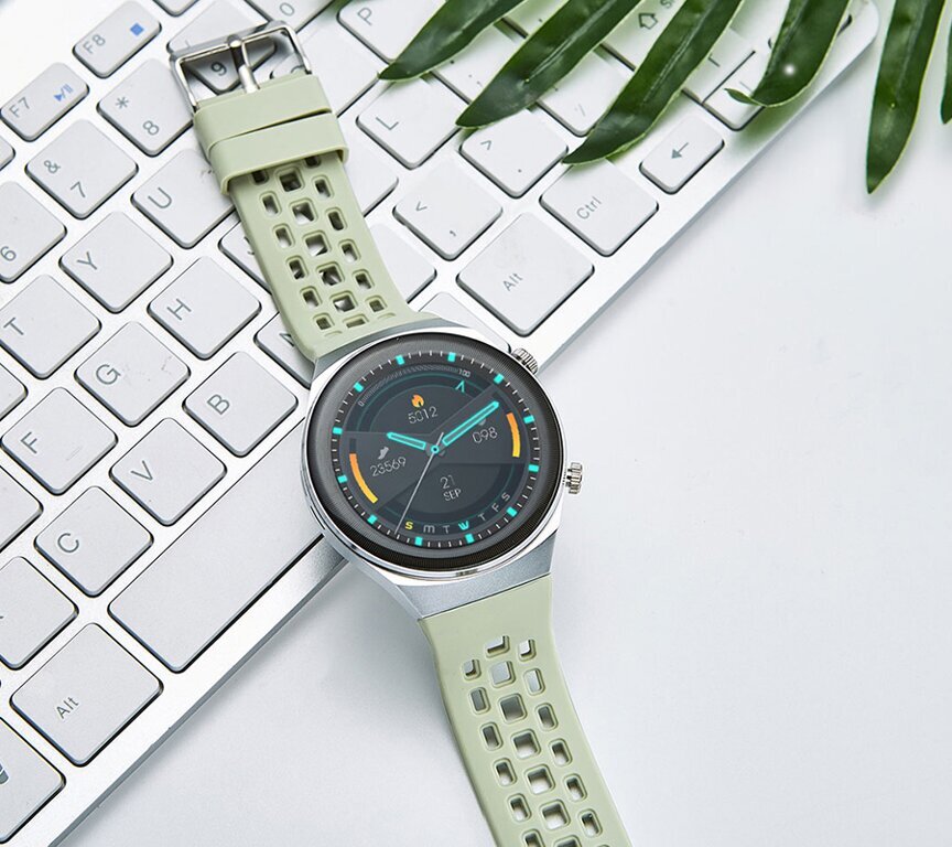 Rubicon RNCE68 Silver/Green kaina ir informacija | Išmanieji laikrodžiai (smartwatch) | pigu.lt