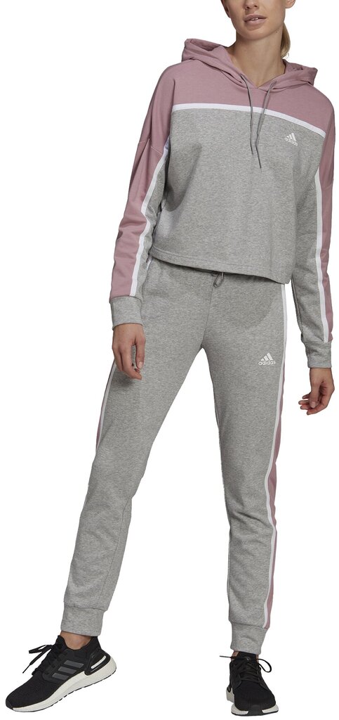 Adidas moteriškas sportinis kostiumas W Subt Block Ts Grey HD9024 kaina ir informacija | Sportinė apranga moterims | pigu.lt