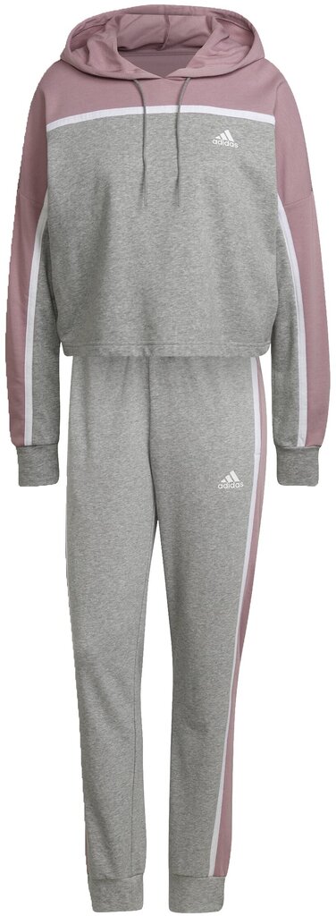 Adidas moteriškas sportinis kostiumas W Subt Block Ts Grey HD9024 kaina ir informacija | Sportinė apranga moterims | pigu.lt