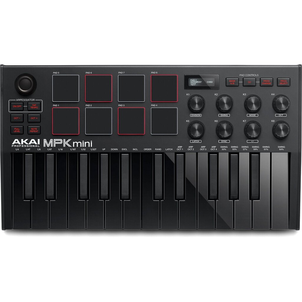 Klavišinis muzikos instrumentas Akai, MPK Mini MK3, MIDI USB kaina ir informacija | Klavišiniai muzikos instrumentai | pigu.lt