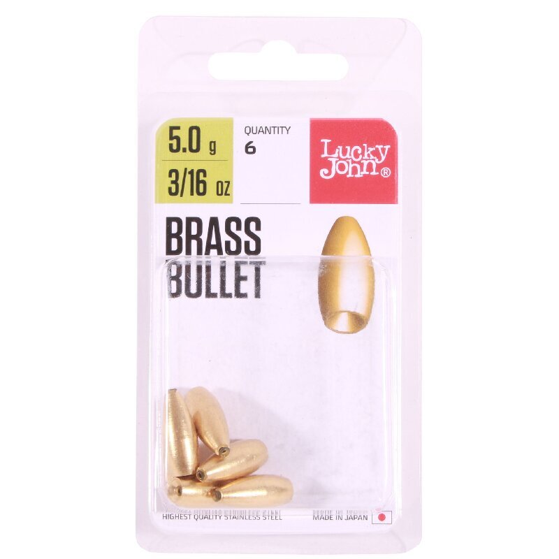 Svarelis Lucky John Brass Bullet 3.5g kaina ir informacija | Svareliai žvejybai | pigu.lt