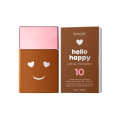 Матовая жидкая основа для макияжа Benefit Hello Happy Soft Blur Foundation SPF 15, 10 Deep Warm, 30 мл цена и информация | Пудры, базы под макияж | pigu.lt