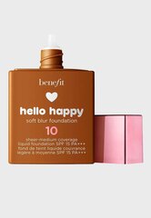 Matinis skystas makiažo pagrindas Benefit Hello Happy Soft Blur Foundation SPF 15, 10 Deep Warm, 30 ml kaina ir informacija | Makiažo pagrindai, pudros | pigu.lt