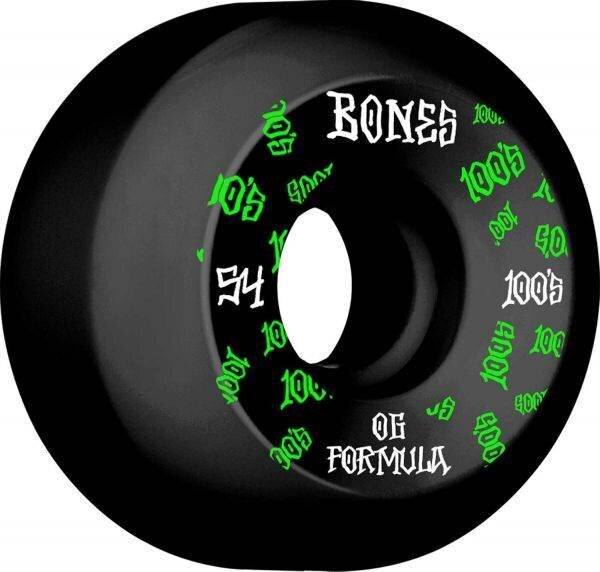 Ratukai riedlentei Bones 100 Black V5 Sidecut, 54 mm, 100A, 4 vnt. kaina ir informacija | Riedlentės | pigu.lt