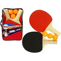 Stalo teniso raketės Wooden ir 3 kamuoliukai kaina ir informacija | Žaislai berniukams | pigu.lt