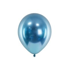 Blizgantys balionai, 30 cm, mėlyni, 10 vnt. kaina ir informacija | Balionai | pigu.lt