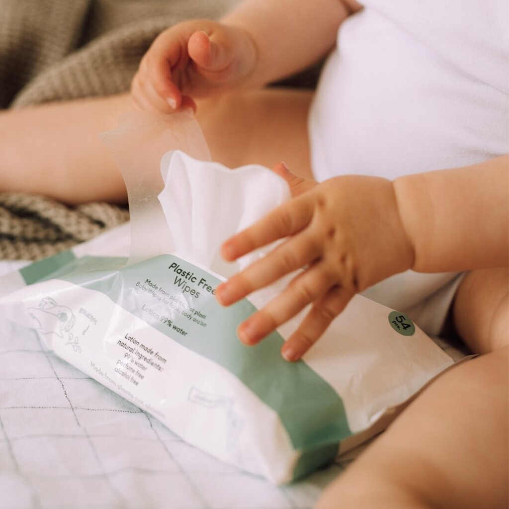 Naïf Baby & Kids vaikiškų servetėlių dėžutė be plastiko 432vnt (54vnt x8) kaina ir informacija | Drėgnos servetėlės, paklotai | pigu.lt
