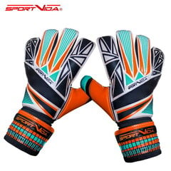 Комфортные и прочные перчатки для вратаря футбола SportVida, размер 8, оранжевые, цветовой микс SV-PA0020 цена и информация | Футбольная форма и другие товары | pigu.lt