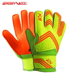 Комфортные и прочные перчатки для вратаря футбола SportVida, размер 4, зеленые, оранжевый микс SV-PA0040 цена и информация | Футбольная форма и другие товары | pigu.lt