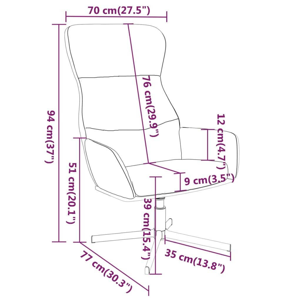 Fotelis vidaXL, žalias kaina ir informacija | Svetainės foteliai | pigu.lt