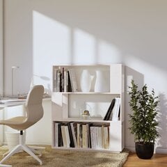 vidaXL Spintelė knygoms/kambario pertvara, balta, 80x25x101cm, pušis цена и информация | Полки | pigu.lt