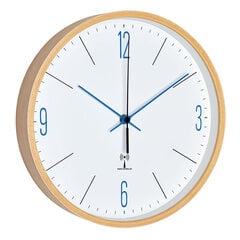 Analoginio dizaino belaidis sieninis laikrodis TFA su klevo rėmu 60.3524, mėlynas kaina ir informacija | Laikrodžiai | pigu.lt