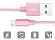 USB Micro Kabelys Zenwire Quick Charge 3.0 1.5m Pink Pink Skirtas Samsung S4 S5 S6 S7 J3 J5 J7 Ir Kt. kaina ir informacija | Laidai telefonams | pigu.lt