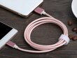 USB Micro Kabelys Zenwire Quick Charge 3.0 1.5m Pink Pink Skirtas Samsung S4 S5 S6 S7 J3 J5 J7 Ir Kt. kaina ir informacija | Laidai telefonams | pigu.lt