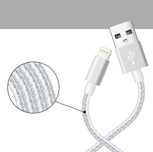 USB įkroviklio kabelis LIGHTNING iPad iPhone Quick Charge 3.0 1,5 m цена и информация | Laidai telefonams | pigu.lt