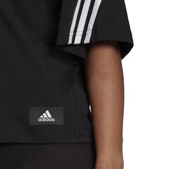 Sportiniai marškinėliai moterims Adidas Sportswear Future Icons 3-Stripes Tee W HE0308, juodi цена и информация | Спортивная одежда для женщин | pigu.lt