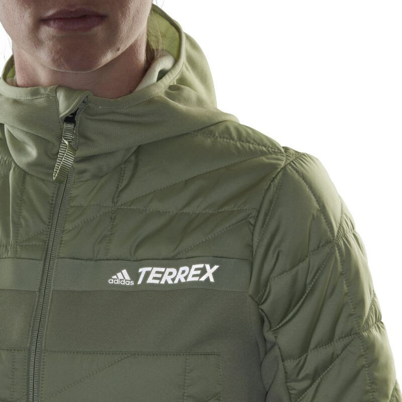 Sriukė moterims Adidas Terrex Multi Primegreen Hybrid Insulated Jacket W HA2288, žalia цена и информация | Striukės moterims | pigu.lt