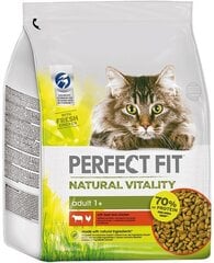 Perfect Fit Natural Vitality su jautiena ir vištiena, 2,4kg цена и информация | Сухой корм для кошек | pigu.lt