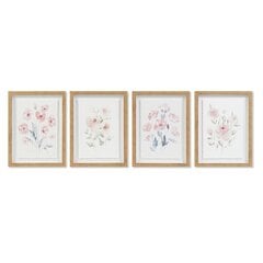 Картина DKD Home Decor, Цветы (30 x 2,5 x 40 cm) (4 шт.) цена и информация | Репродукции, картины | pigu.lt