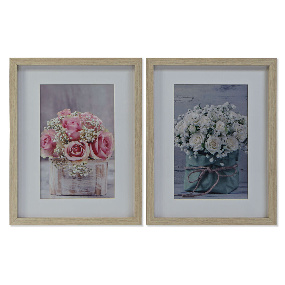 Paveikslas DKD Home Decor Gėlės, 2 vnt, 35 x 2 x 45 cm цена и информация | Reprodukcijos, paveikslai | pigu.lt
