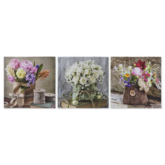 Картина DKD Home Decor, Цветы (40 x 1,8 x 40 cm) (3 шт.) цена и информация | Репродукции, картины | pigu.lt