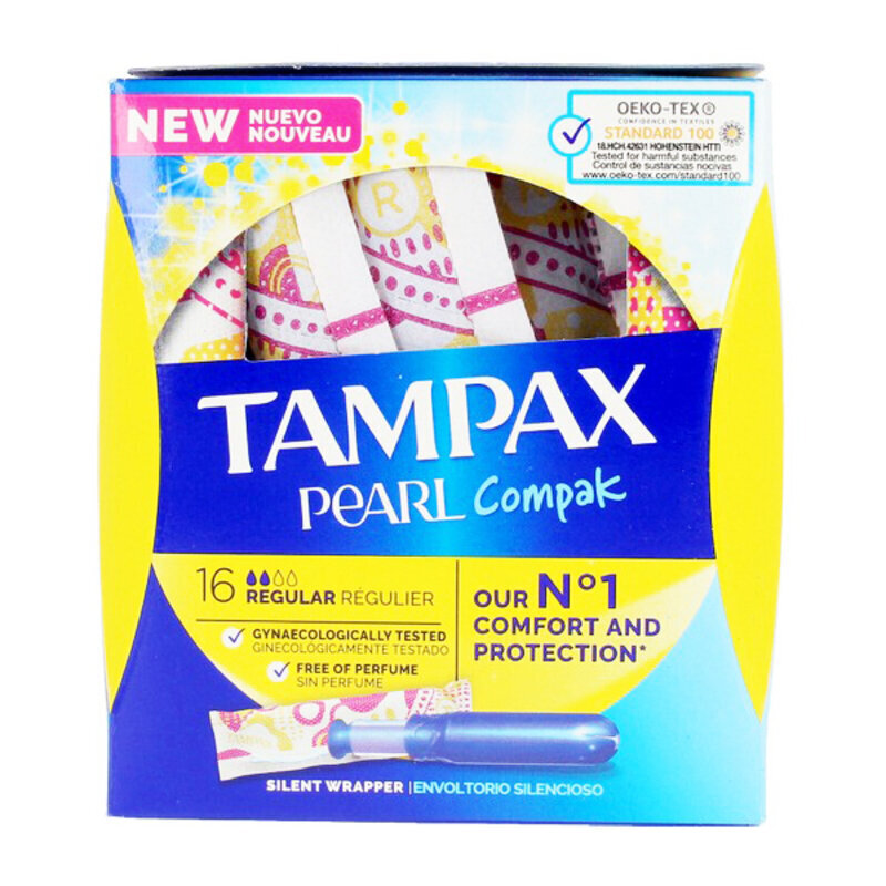 Įprasti tamponai Pearl Tampax, 16vnt цена и информация | Tamponai, higieniniai paketai, įklotai | pigu.lt