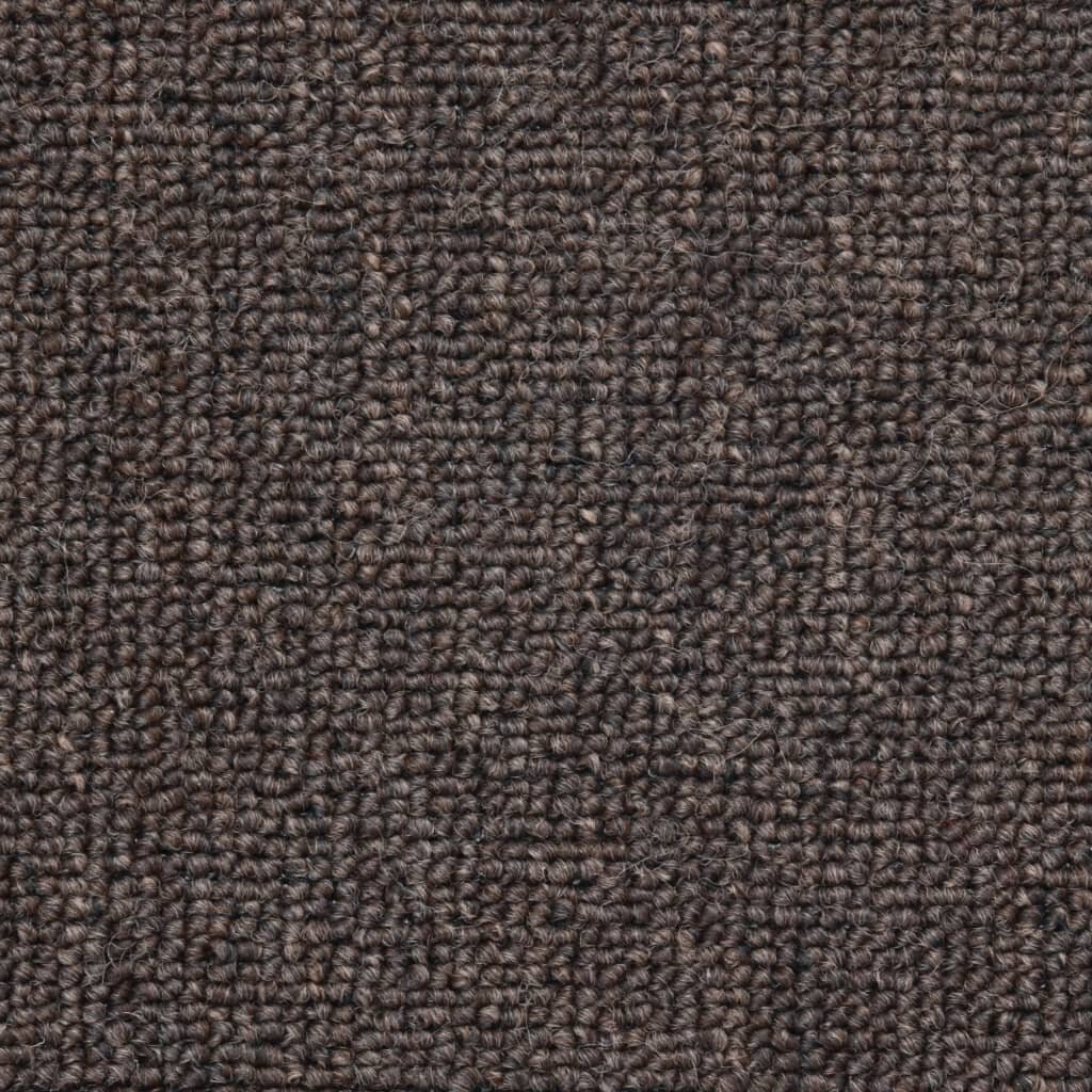 vidaXL Laiptų kilimėliai, 10vnt., kavos rudos spalvos, 56x20cm kaina ir informacija | Kilimai | pigu.lt