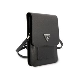 Guess PU Saffiano Triangle Logo Phone Bag Black цена и информация | Чехлы для телефонов | pigu.lt