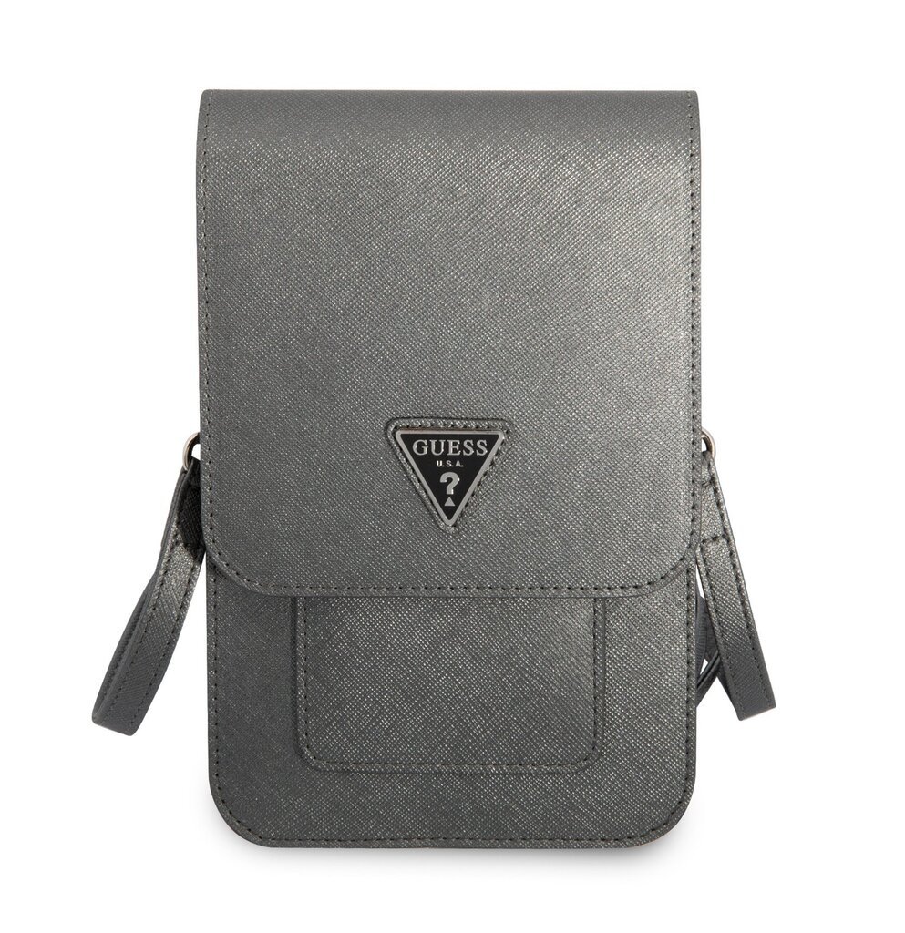 Guess Bag GUWBSATMGR grey Saffiano Triangle kaina ir informacija | Telefono dėklai | pigu.lt