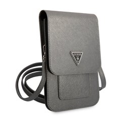 Guess PU Saffiano Triangle Logo Phone Bag Grey цена и информация | Чехлы для телефонов | pigu.lt