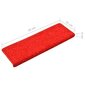 vidaXL Laiptų kilimėliai, 10vnt., raudonos spalvos, 65x25cm kaina ir informacija | Kilimai | pigu.lt