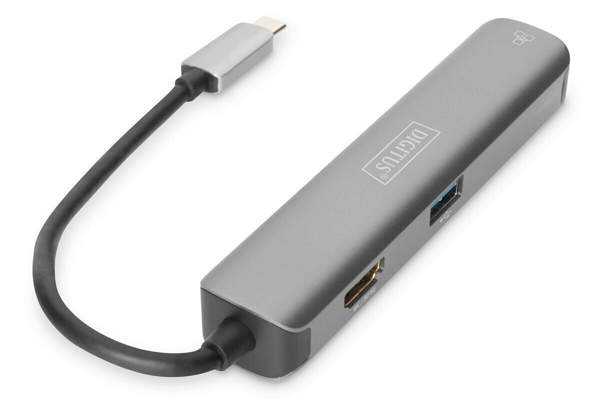 Adapteris Digitus USB-C, DA-70892, USB 3.0 kaina ir informacija | Adapteriai, USB šakotuvai | pigu.lt