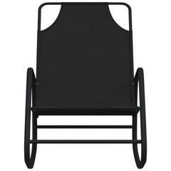 vidaXL Supamas saulės gultas, juodas, plienas ir tekstilenas kaina ir informacija | Lauko kėdės, foteliai, pufai | pigu.lt