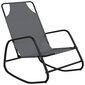 vidaXL Supami saulės gultai, 2vnt., pilki, plienas ir tekstilenas kaina ir informacija | Lauko kėdės, foteliai, pufai | pigu.lt