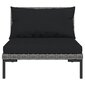 Sodo sofos su pagalvėlėmis, 3vnt., pusapvalis poliratanas kaina ir informacija | Lauko kėdės, foteliai, pufai | pigu.lt
