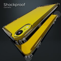 Противоударный чехол Moozy Xframe для iPhone XR – Двухцветный прозрачный гибридный чехол с черным амортизирующим ободком из ТПУ цена и информация | Чехлы для телефонов | pigu.lt