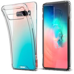 Moozy Xframe Smūgiams Atsparus Dėklas Samsung Galaxy S10 - Skaidrus Hibridinis Dangtelis su Smūgius Sugeriančiu TPU Apvadu kaina ir informacija | Telefono dėklai | pigu.lt