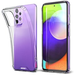 Moozy Xframe Smūgiams Atsparus Dėklas Samsung Galaxy A52s 5G, Samsung Galaxy A52, Samsung Galaxy A52 5G - Skaidrus Hibridinis Dangtelis su Smūgius Sugeriančiu TPU Apvadu kaina ir informacija | Telefono dėklai | pigu.lt