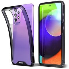 Противоударный чехол Moozy Xframe для Samsung Galaxy A52s 5G, Samsung Galaxy A52, Samsung Galaxy A52 5G – Двухцветный прозрачный гибридный чехол с черным амортизирующим ободком из ТПУ цена и информация | Чехлы для телефонов | pigu.lt