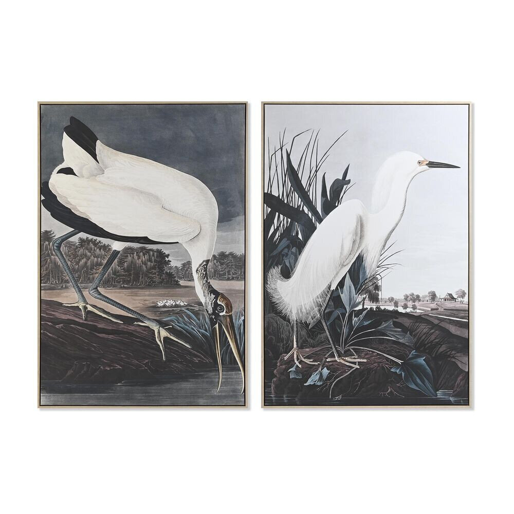 Paveikslas DKD Home Decor Paukštis, 83 x 4 x 123 cm, 2 vnt. kaina ir informacija | Reprodukcijos, paveikslai | pigu.lt