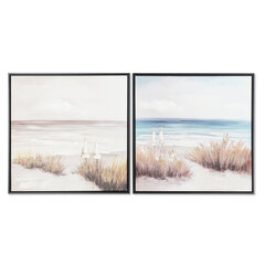 Картина DKD Home Decor, Пляж, Средиземноморье (63 x 3,5 x 63 cm) (2 шт.) цена и информация | Репродукции, картины | pigu.lt