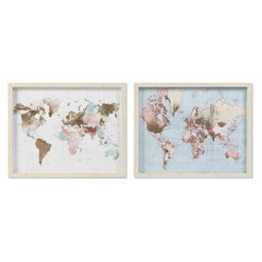 Dviejų dalių paveikslas Pasaulio žemėlapis kaina ir informacija | Reprodukcijos, paveikslai | pigu.lt