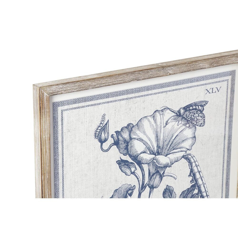 Paveikslas DKD Home Decor Gėlės, 50 x 2,5 x 65 cm, 4 vnt. цена и информация | Reprodukcijos, paveikslai | pigu.lt